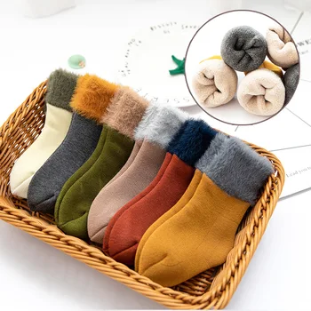 Kış sıcak Bebek Çorap Anti Kayma Yenidoğan Çorap 0-5 Yıl Yumuşak Pamuklu Çorap Kız Erkek Çocuklar Rahat Kalınlaşmak Çorap