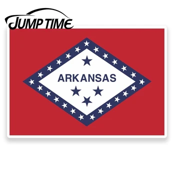 Atlama Zamanı Arkansas Bayrağı Vinil çıkartma Dizüstü Araba Tablet ABD Amerika Çıkartması Arka Cam Su Geçirmez Araba Aksesuarları
