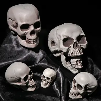 1 ADET Yüksek Kaliteli Ev Dekor Oyun Malzemeleri Parti Dekorasyon Kafatası Kafa asılı dekorlar Cadılar Bayramı Sahne İnsan İskeleti