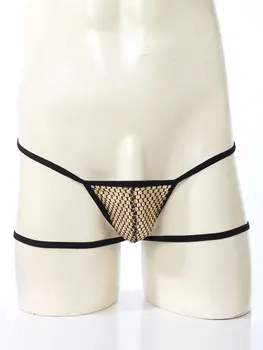 Erkek İç Çamaşırı Sissy Külot Oymak Bulge Kılıfı G-string Açık Popo Külot Külot Strappy Mikro Thongs İç Çamaşırı