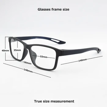 2020 Marka TR90 Spor Optik Gözlük Kare Erkek Basketbol Gözlük Gözlük Açık bilgisayar Reçete Gözlük Miyopi