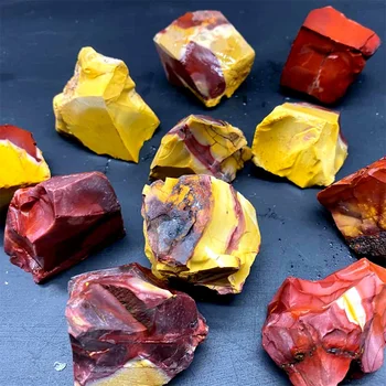 Doğal Düzensiz Mookaite Yumurta Sarısı Ham işlenmemiş taş Şifa Kristal Kuvars mineral örneği DIY Dekorasyon Takı Yapımı için