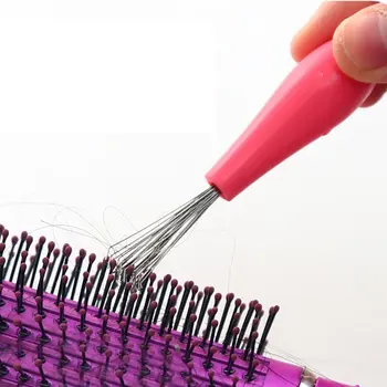 Pratik Saç Tarak Fırça Temizleyici Temizleme Aracı Saç Çıkarıcı Gömülü Güzellik Araçları Plastik Saplı Saç Fırçası Temizleyici