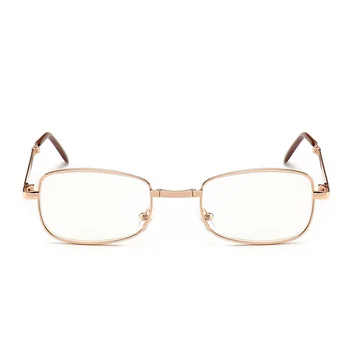Katlanır okuma gözlüğü Gözlük Durumda Metal Hipermetrop Gözlük Diyoptri Presbiyopik Gözlük Erkekler için +1.0 ~ + 4.0 Unisex