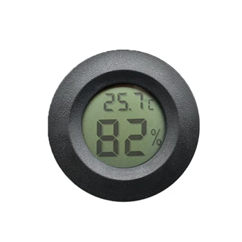 2İn1Thermometer Higrometre Buzdolabı Dondurucu Test Cihazı Mini Yuvarlak LCD Dijital Sıcaklık Nem Ölçer Kapalı Sıcaklık Sensörü