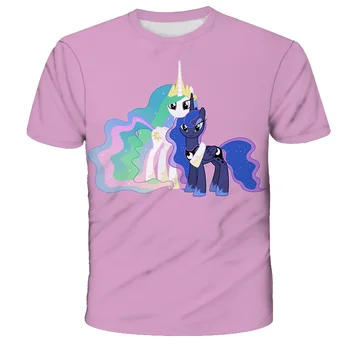 Unicorn T-shirt çocuklar için doğum günü hediyesi Elbise Çocuk Unicorn Kız Benim 1-8th Doğum Günü T-shirt Bebek Karikatür Tees Tops Damla Nakliye