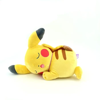 18-20cm Pokemon peluş oyuncaklar Uyku Yüz Pikachus Snorlax Kawaii Anime Bebek Koleksiyonu Süsler Zarif çocuk oyuncakları