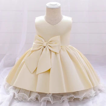 2023 Çocuk Elbise Kızlar İçin Yaz Elbiseler Bebek Kız 1st Doğum Günü Prenses Elbise Yılbaşı Kostümleri Bebek Yay Parti Elbise Elbise