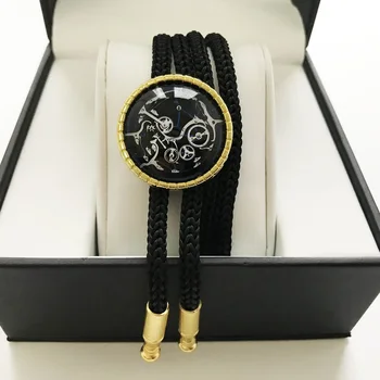 Altın Saat Hareketi Desen tasarımcının Bolo Kravat Kovboy moda takı papyon Boyun Giyim Ofis Giyim Kolye