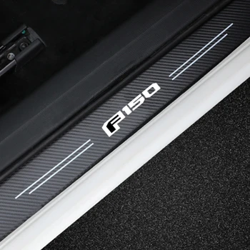 Karbon Fiber Araba Kapı Eşiği Eşik Çıkartmalar Arka Bagaj Koruyucu Film Çıkartmaları Ford F150 Logo Fiesta Odak 2 Explorer F250