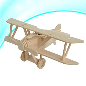 Uçak Modeli Ahşap Uçak Çocuk Kitleri Ahşap Bulmaca Toycrafts Zanaat Yapboz Uçaklar Kiti Toplu Montaj 3D Dıyadultsbuild