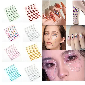 Yeni Gözler makyaj Kristal Yüz Taşlar Sticker Dövme Elmas Glitter Çıkartmalar Gelin Kadın Moda Mücevher Makyaj Sticker