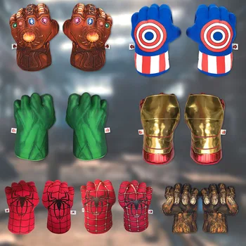 28cm Disney Film Avengers Hulk Örümcek Adam Demir Adam Thanos Kaptan Amerika boks eldiveni peluş oyuncaklar Çocuklar İçin Hediye