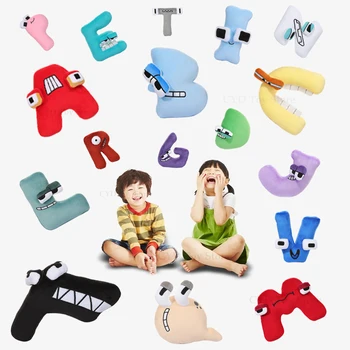 Alfabe Lore peluş oyuncaklar Anime Bebek Kawaii 26 İngilizce Harfler Doldurulmuş Oyuncaklar Çocuklar Aydınlanma Montessori peluş oyuncak Bebek Hediyeleri
