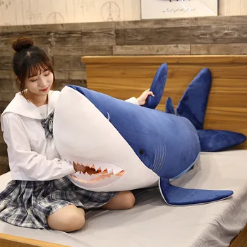 Dev Megalodon Köpekbalığı kpop peluş oyuncaklar Kızlar İçin Büyük Kawaii Yumuşak Dolması Bebek Yastık Minder Yaratıcı Doğum Günü Hediyeleri Çocuklar için