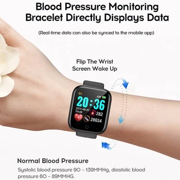 Kadın dijital bluetooth saat Spor İzci spor saat nabız monitörü Kan Basıncı akıllı bilezik Çocuk İzle