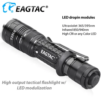 EAGTAC T25C2 1350 Lümen Taktik SFT40 LED el feneri silah mesnedi Avcılık Değiştirilebilir Modülü IR UV Yeşil Kırmızı LED Çok Modlu