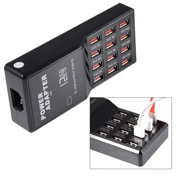 12 Port USB Çıkışı Hızlı Şarj Güç Adaptörü Ayrı Güç Kablosu İle Aynı Anda Şarj 1-12 USB Aygıtları Destekler