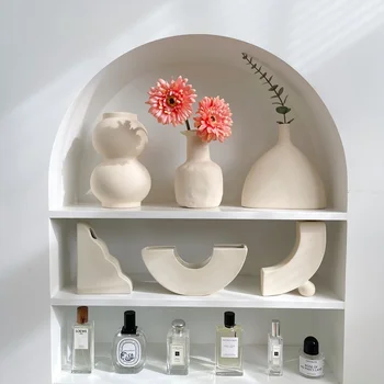 Vazo Ev Dekor Çiçek Vazo İskandinav Seramik Çiçek Düzenleme Kurutulmuş Çiçek Sanat Ev Oturma Odası Dekor Vazo Dekorasyon Süsler
