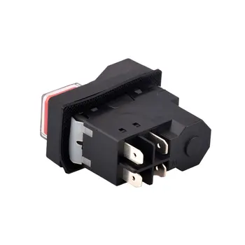 Su geçirmez IP55 Basma Düğmesi Elektromanyetik anahtarı 4 Pin AC250V 16A Manyetik Marş Güç Aracı Emniyet Anahtarları Makine aracı için
