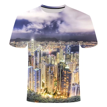 Yeni Güzel Doğa Desen T-shirt 3d Gün Batımı Aydınlık Rahat erkek Ve kadın çocuk Kişiselleştirilmiş Baskılı Nefes Üstleri