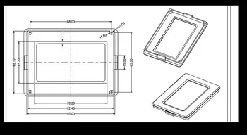 12864 LCD kabuk Enstrüman ABS alev geciktirici plastik çerçeve Enstrüman kabuk LCD ekran durumda