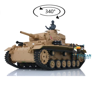 HENG UZUN 1/16 Ölçekli 7.0 Plastik Alman Panzer III H RTR RC Tankı Modeli Toucan 3849 Uzaktan Kumandalı Arabalar BB Çekim Duman Ünitesi TH17363