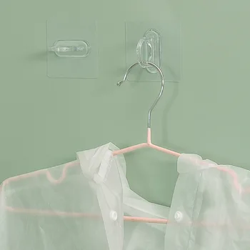Banyo Sprey şişe rafı Halka şeklinde Kanca Duvar Asılı Duvarsız Punch-ücretsiz Temizleyici Depolama Yapışkan Elbise Askısı Duvar Macun