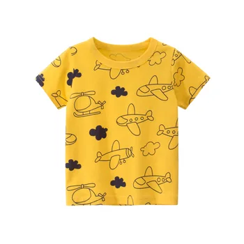 Çocuk T-Shirt Çocuk Boys için bir Erkek Kız Çocuklar çocuk Gömlek Çocuk Bebek Yürüyor Pamuk Karikatür Tee Tops Giyim Kısa