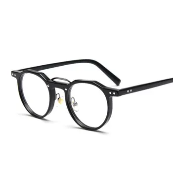 Retro Yuvarlak Asetat Optik Gözlük Çerçeveleri Erkek Kadın Moda Bilgisayar Gözlük 50694