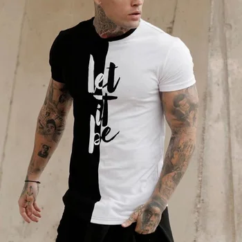 Erkek tişört Kore Trend 3D Baskı Moda T-shirt Yaz Kısa kollu Büyük Boy Rahat yuvarlak boyun Üstleri Erkek Açık Temel