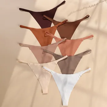 Kadın Thongs Faiz Seksi Dikişsiz Bayanlar Külot İç Çamaşırı Bikini İç Çamaşırı Pantolon G-String İç Giyim 2022 Yeni