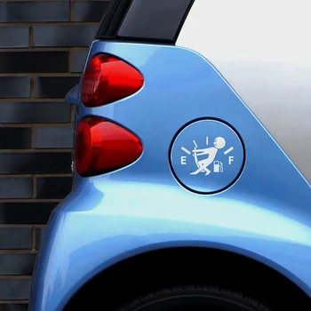 1 Adet Komik Araba Sticker Çekme Yakıt Deposu İşaretçisi Tam Hellaflush Yansıtıcı vinil Araba Sticker Çıkartması Toptan