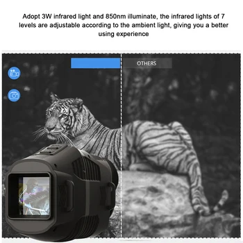1080P 5X Dijital Zoom Monoküler Kızılötesi Gece Görüş Cihazı Gündüz Gece Kullanımı Teleskop 300M Uzun menzilli Gece Görüş Avcılık İçin