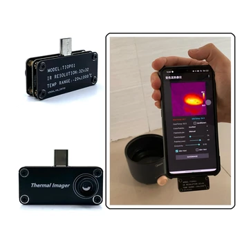 TIOP01 IR Çözünürlük 32X32 Termal Kamera Telefon Tipi C için Mobil Termal Kamera