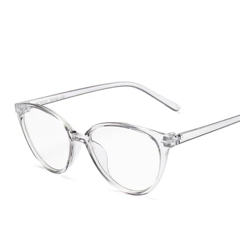 Seemfly Vintage kedi göz gözlük çerçeve kadın gözlük optik şeffaf Lens Anti mavi ışık gözlük gözlük gözlük çerçevesi